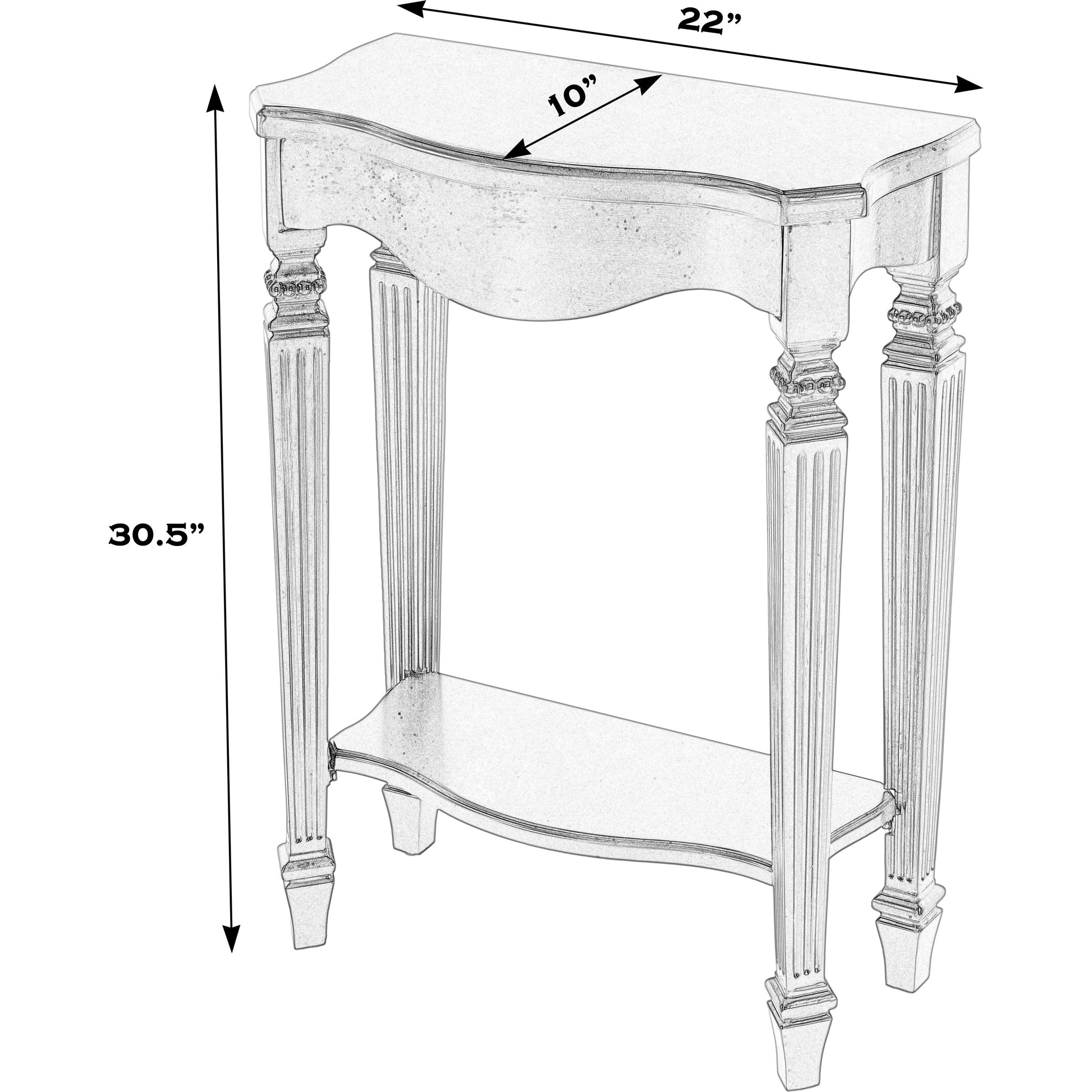 Cheshire Console Table by Butler Specialty Company. Made from poplar, resin, cherry veneer and fiberboard in a traditional style.