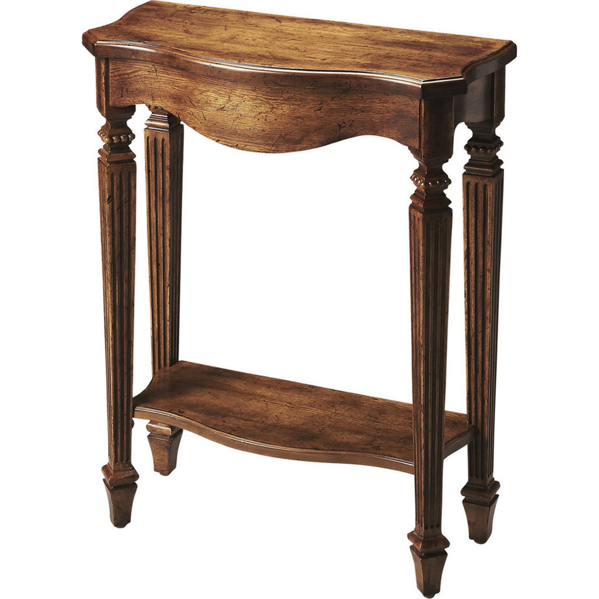 Cheshire Console Table by Butler Specialty Company. Made from poplar, resin, cherry veneer and fiberboard in a traditional style.