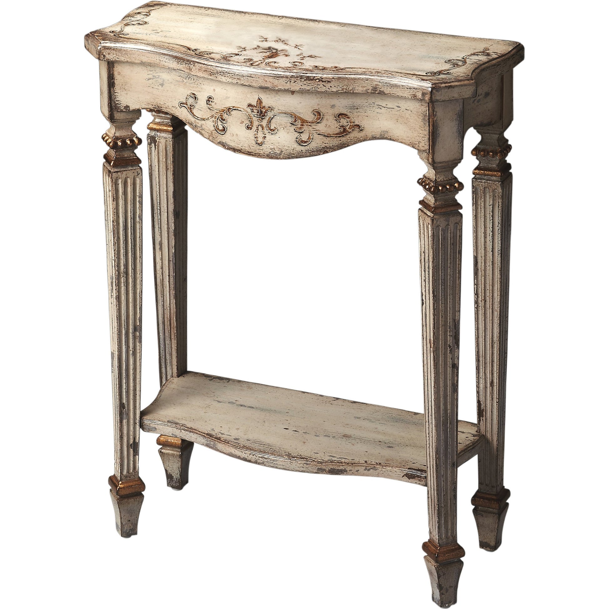 Cheshire Console Table by Butler Specialty Company. Made from poplar, resin, cherry veneer and fiberboard in a traditional style.