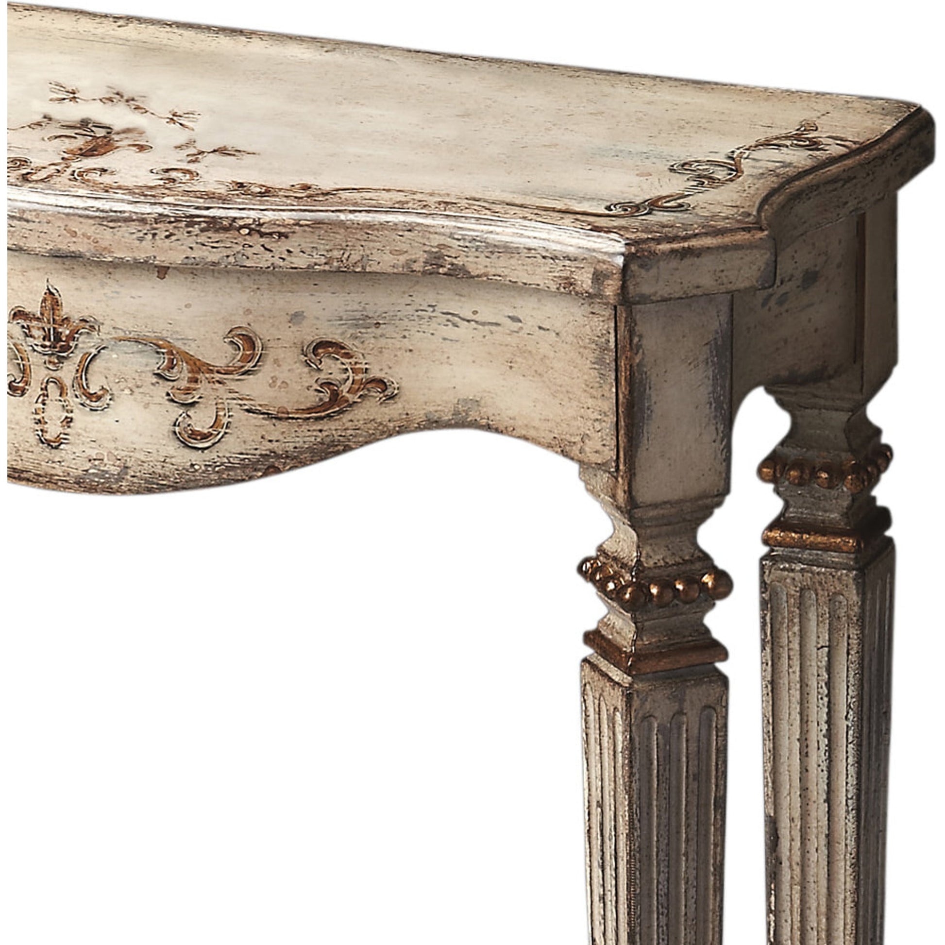 Cheshire Console Table by Butler Specialty Company. Made from poplar, resin, cherry veneer and fiberboard in a traditional style.