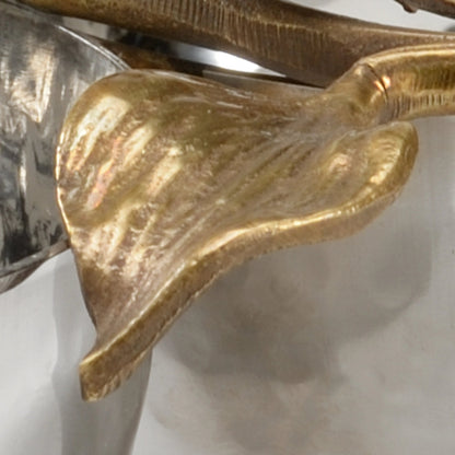 Fresh Stem Double Bowl by Wildwood in antique, polished nickel. Made from brass/steel in a modern style.