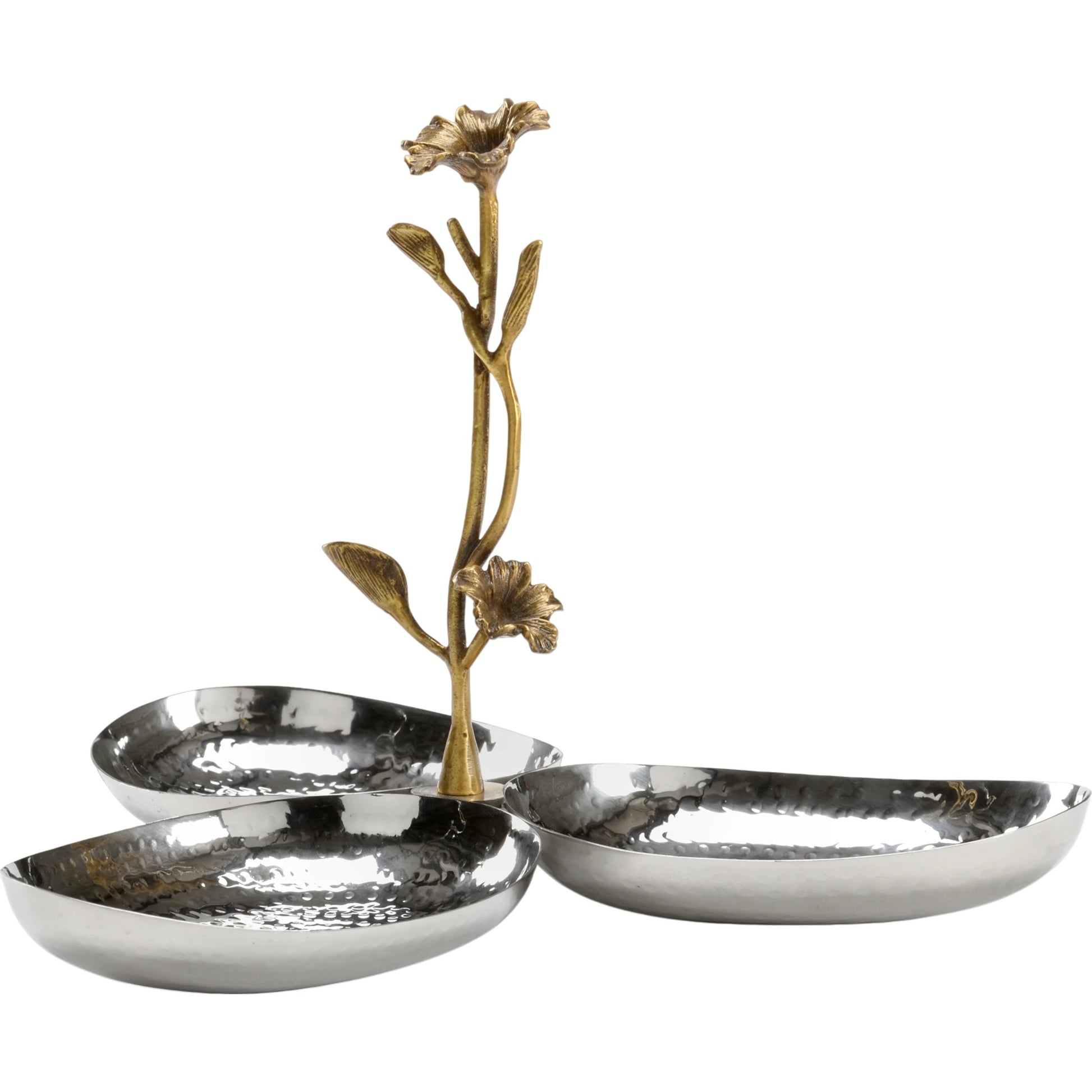 Fresh Stem Triple Bowl by Wildwood in antique, polished nickel. Made from brass/steel in a modern style.