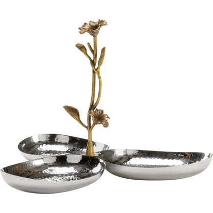 Fresh Stem Triple Bowl by Wildwood in antique, polished nickel. Made from brass/steel in a modern style.