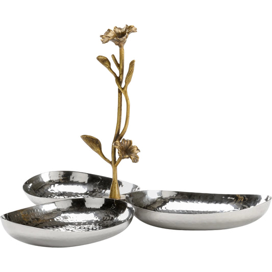Fresh Stem Triple Bowl by Wildwood in silver, gold. Made from brass/steel in a modern style.