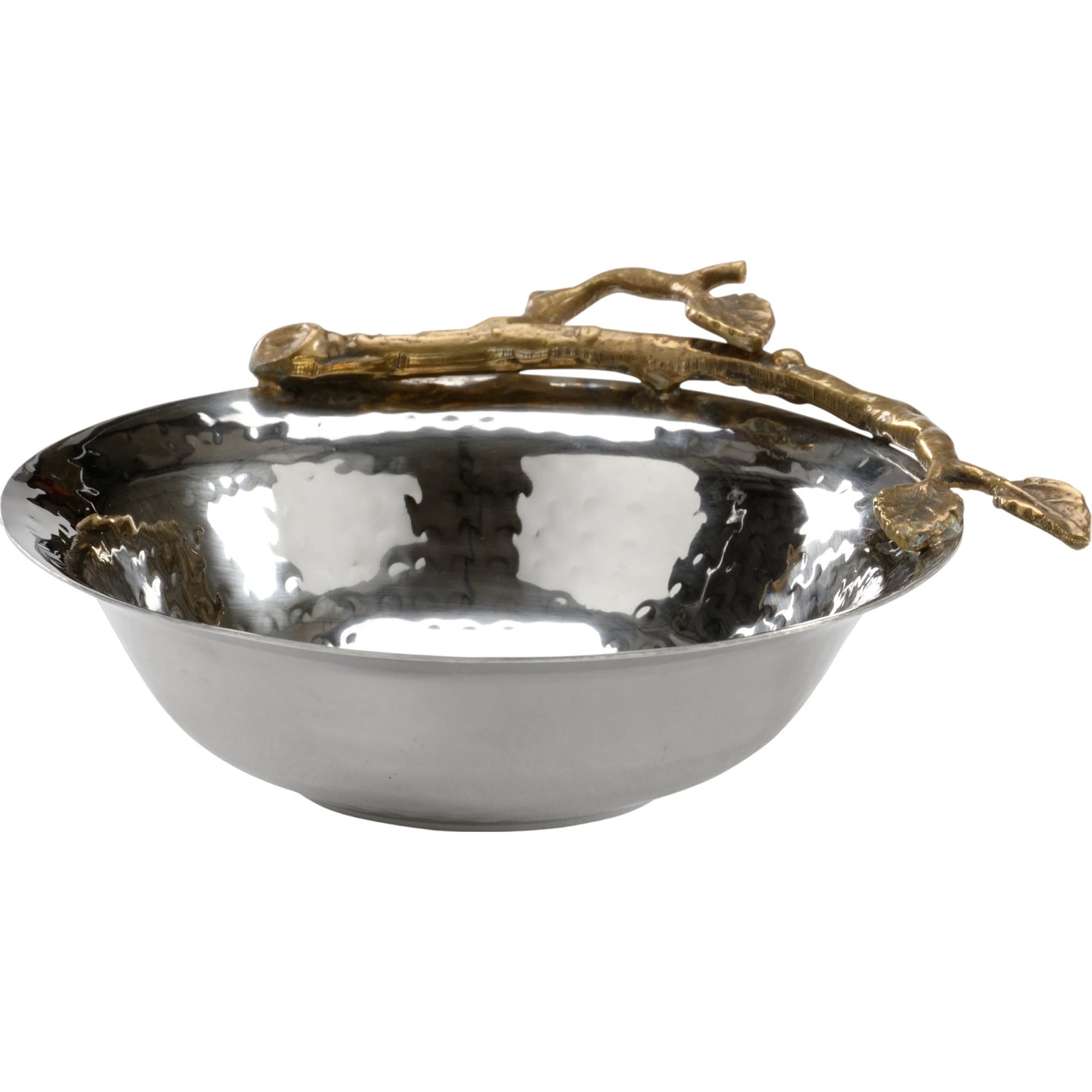 001 SI-2104859 | Primary Silo | Fresh Twig Bowl by Wildwood in antique, polished nickel. Made from brass/steel in a modern style.