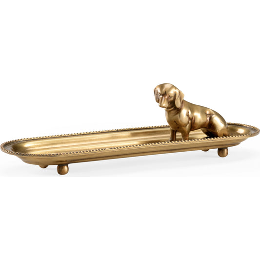 Colonel Coin Tray by Wildwood in gold. Made from brass in a modern style.