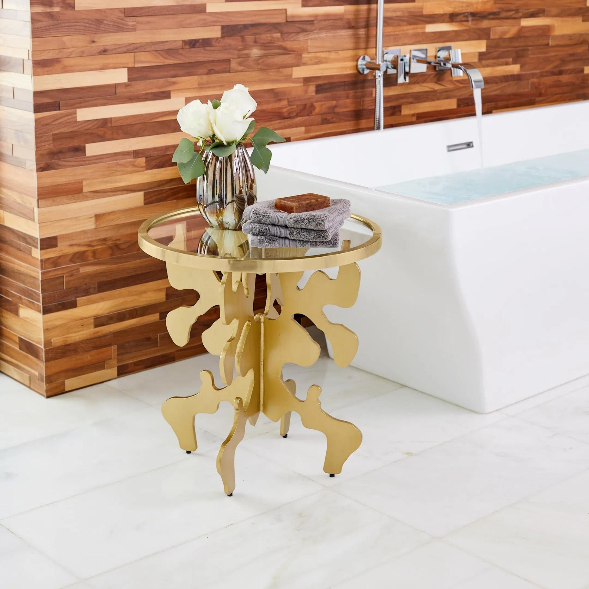 Ribbed Vase by Global Views in irys gelp. Made from art glass in a eclectic & global style.