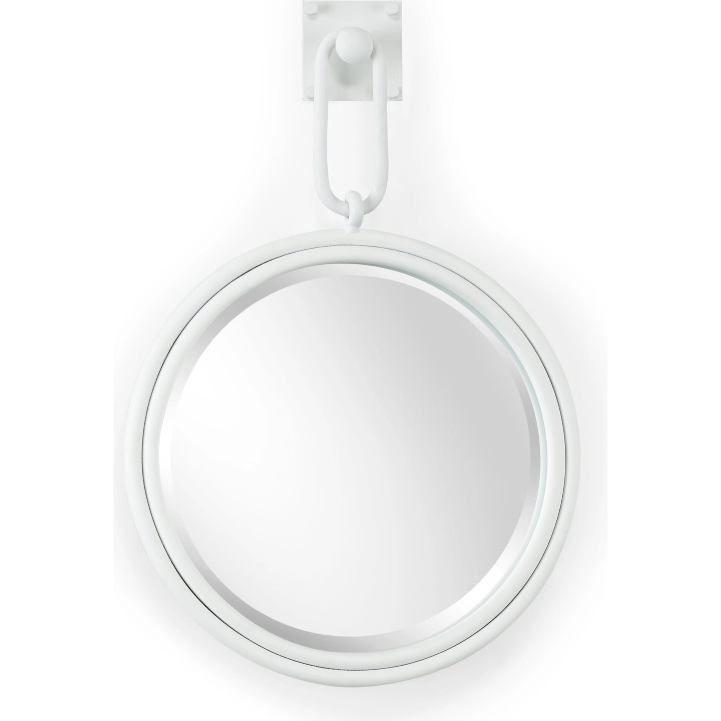 013 SI-2104824 | Primary Silo | Lucia Mirror by Wildwood in matte white, clear, beveled. Made from iron/mirror in a modern style.
