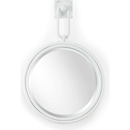 Lucia Mirror by Wildwood in matte white, clear, beveled. Made from iron/mirror in a modern style.