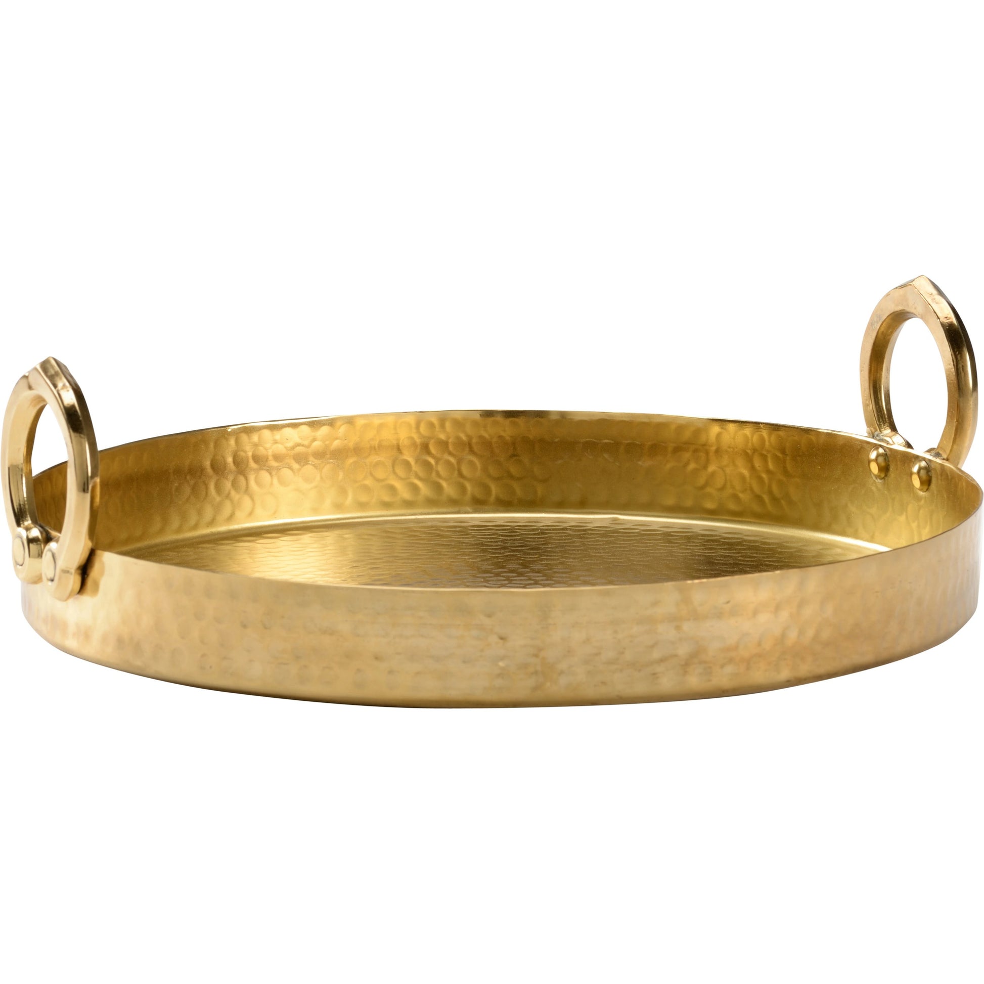 Hammered Serving Tray by Wildwood in antique. Made from brass in a modern style.