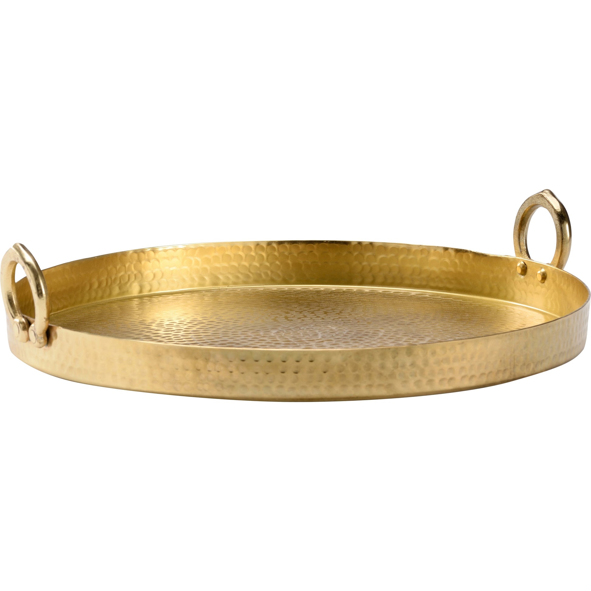 Hammered Serving Tray by Wildwood in antique. Made from brass in a modern style.