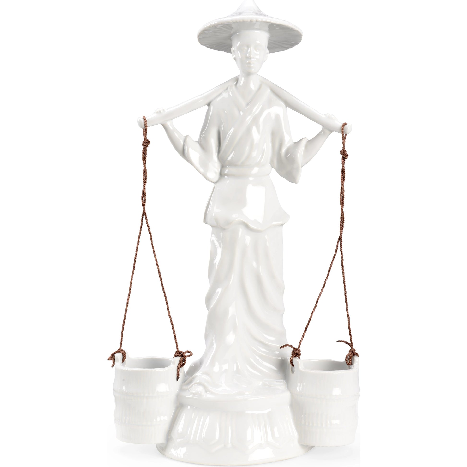 Indochine by Wildwood in white glaze. Made from ceramic in a modern style.