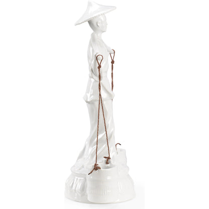 Indochine by Wildwood in white glaze. Made from ceramic in a modern style.