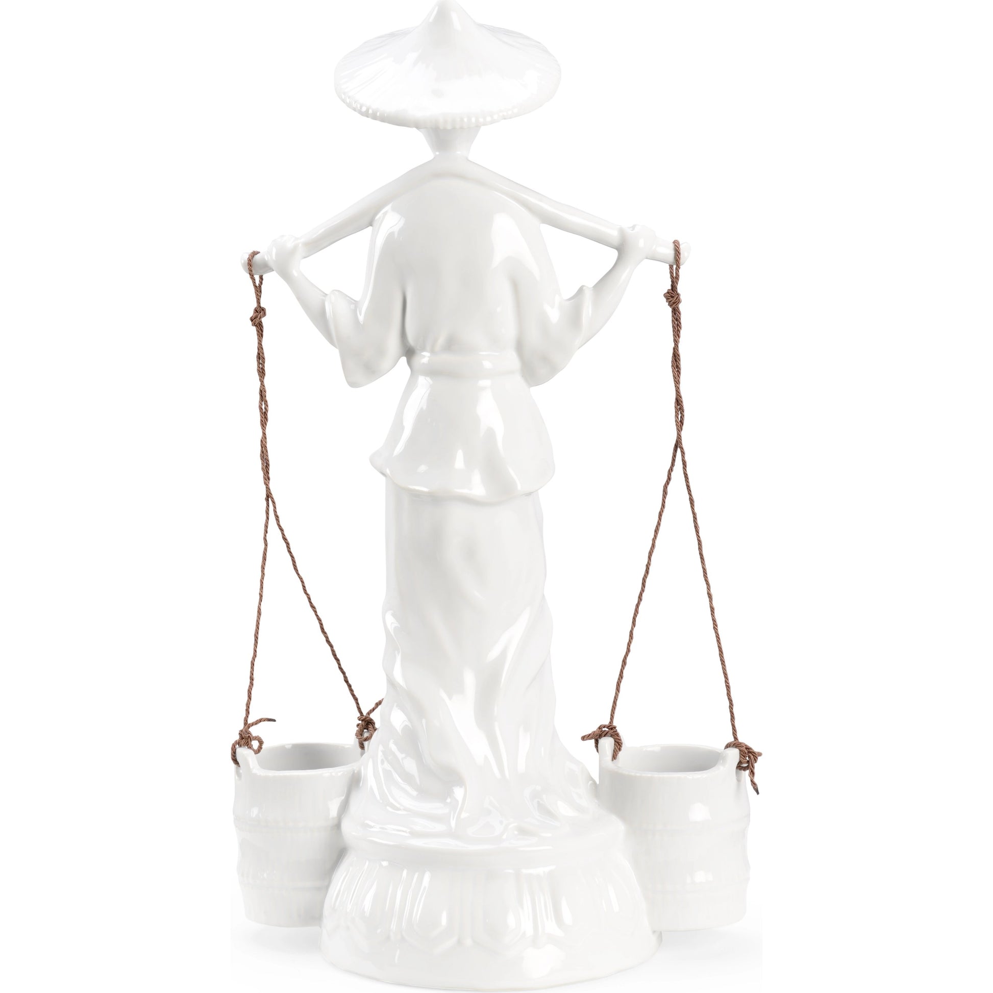 Indochine by Wildwood in white glaze. Made from ceramic in a modern style.