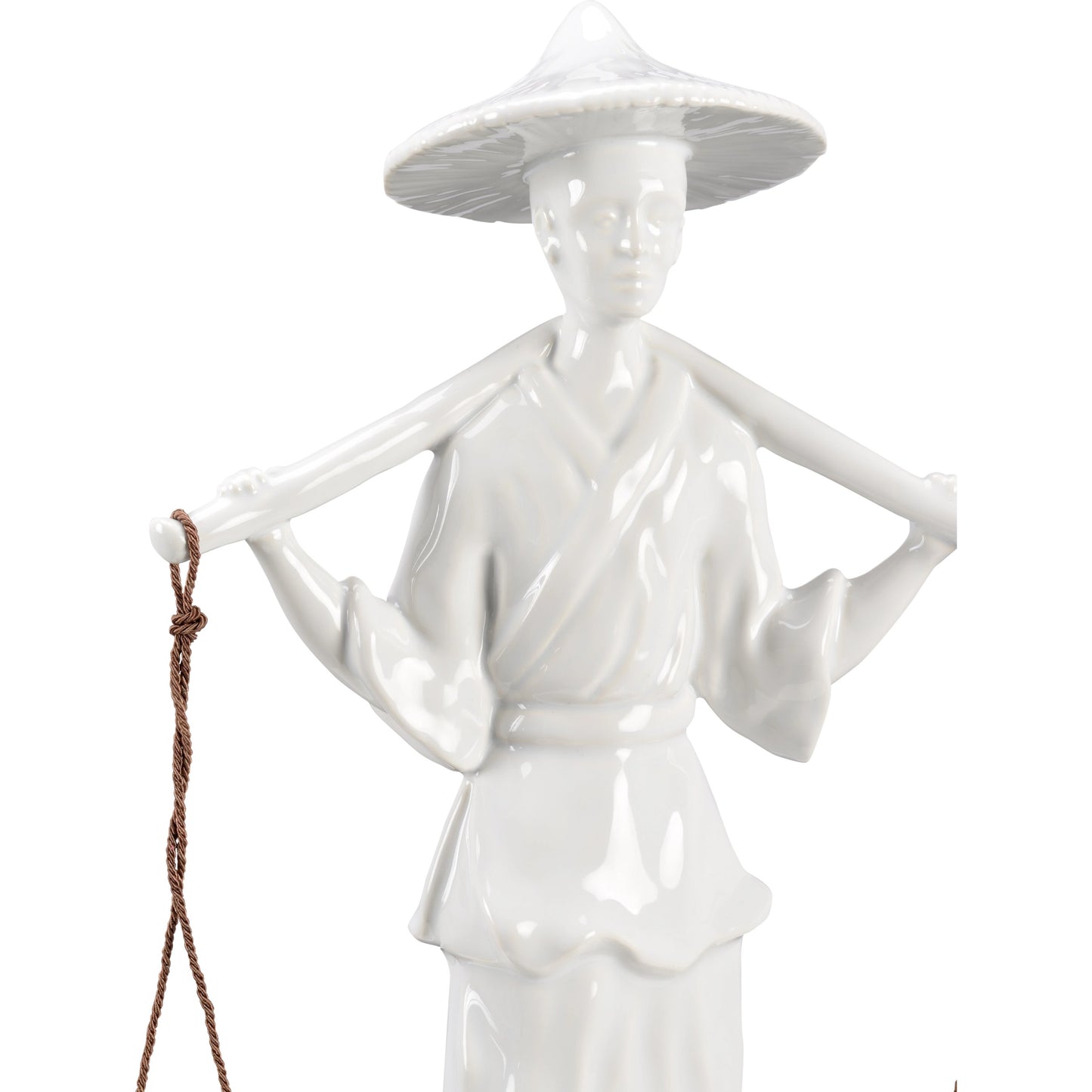 005 SI-2104908 | Closeup | Indochine by Wildwood in white glaze. Made from ceramic in a modern style.