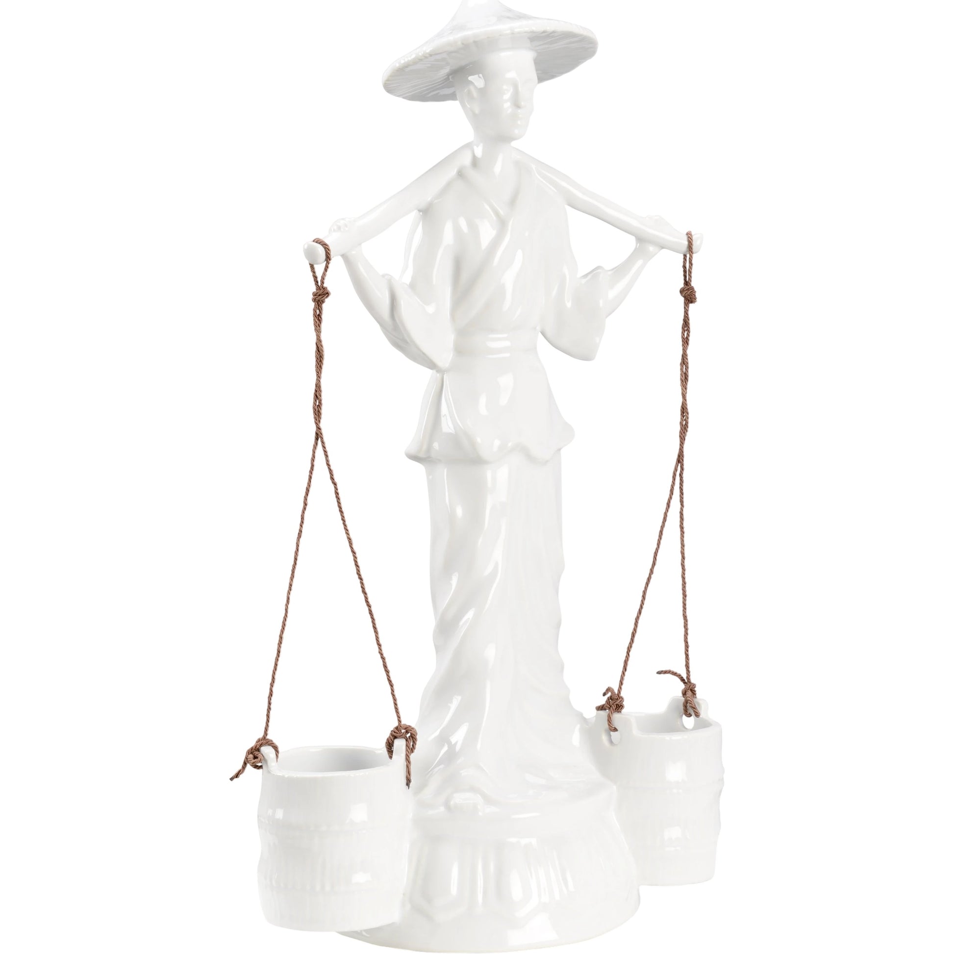 Indochine by Wildwood in white glaze. Made from ceramic in a modern style.