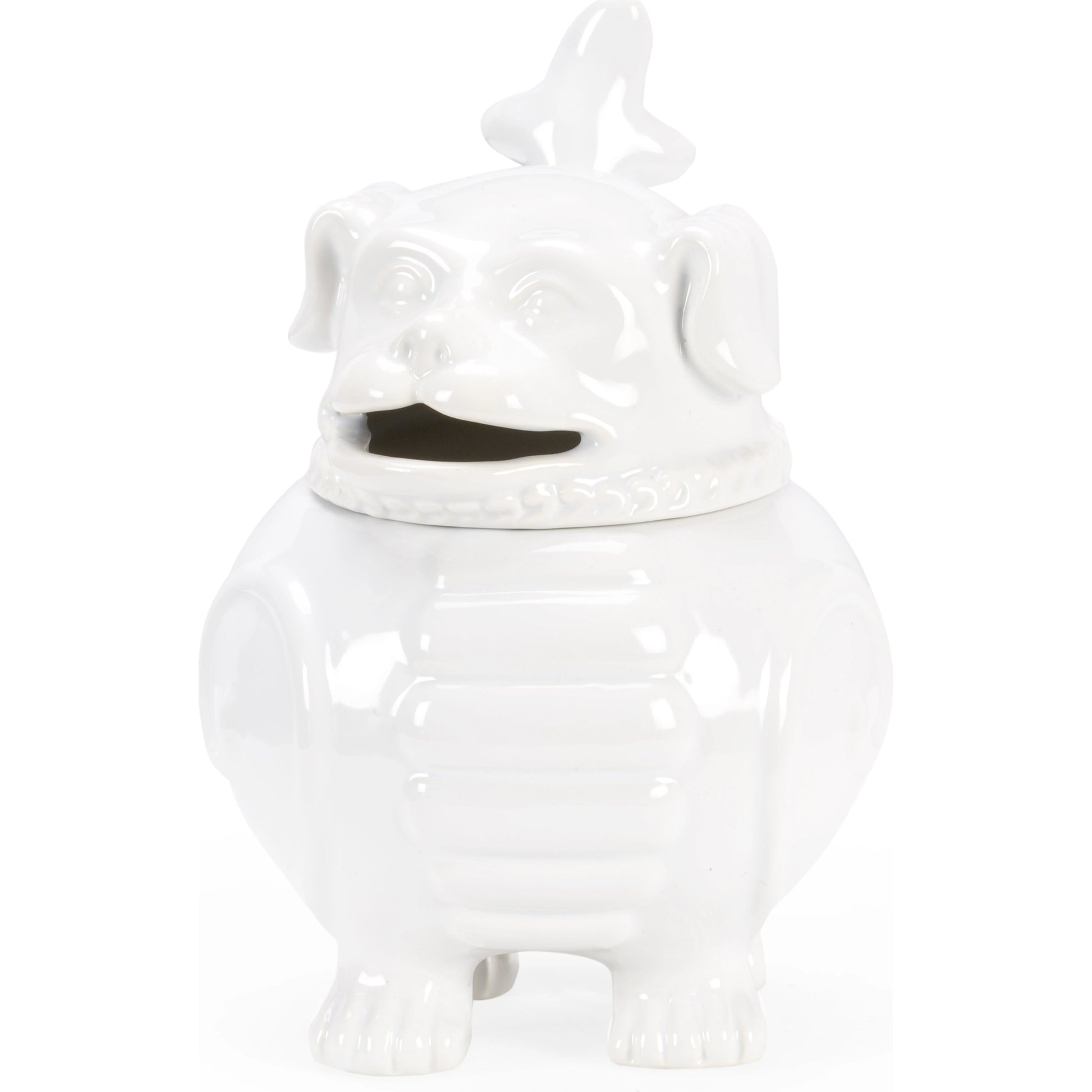 Smokin' Joe Incense Burner by Wildwood in white glaze. Made from ceramic in a modern style.