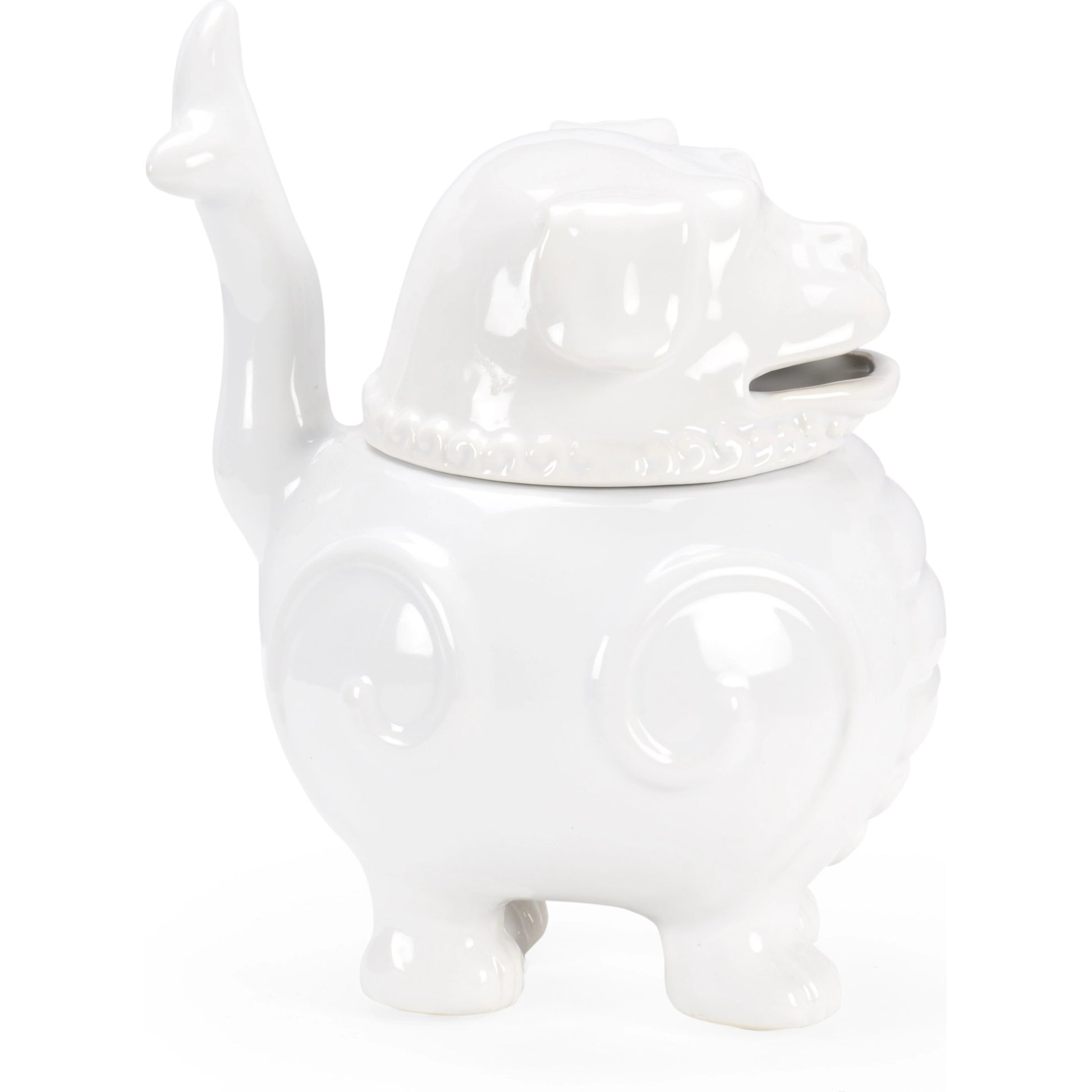 Smokin' Joe Incense Burner by Wildwood in white glaze. Made from ceramic in a modern style.