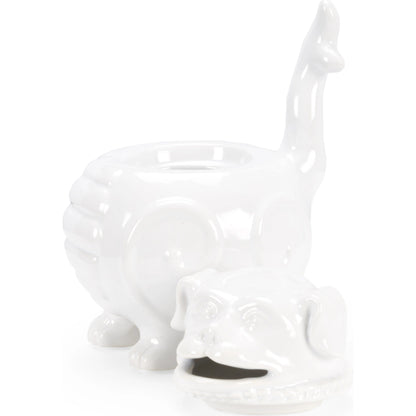 Smokin' Joe Incense Burner by Wildwood in white glaze. Made from ceramic in a modern style.