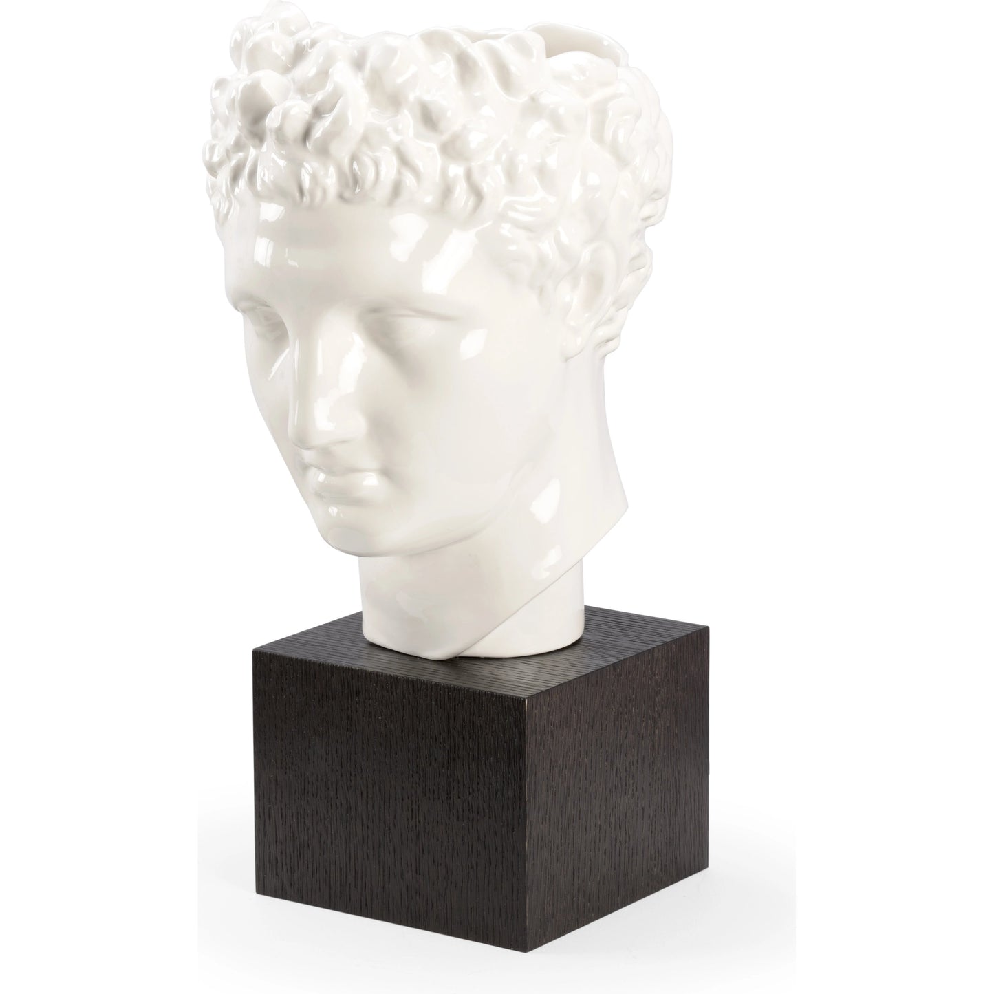 001 SI-2104913 | Primary Silo | Hermes Vase by Wildwood in white glaze, black. Made from ceramic in a modern style.