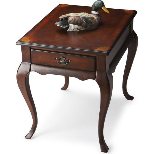 Grace End Table by Butler Specialty Company. Made from rubberwood, mdf, cherry, maple, walnut veneers in a traditional style.