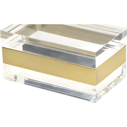 Acrylic Box by Wildwood in clear, gold. Made from unique in a modern style.