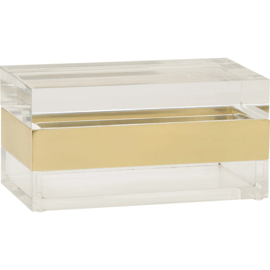 Acrylic Box by Wildwood in clear, gold. Made from unique in a modern style.