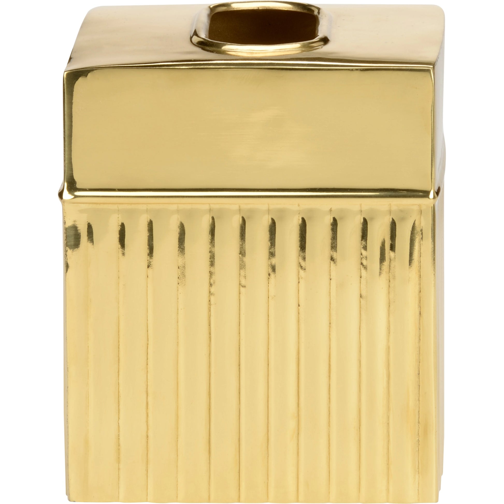 Wallace Tissue Box by Wildwood in polished nickel. Made from aluminum in a modern style.