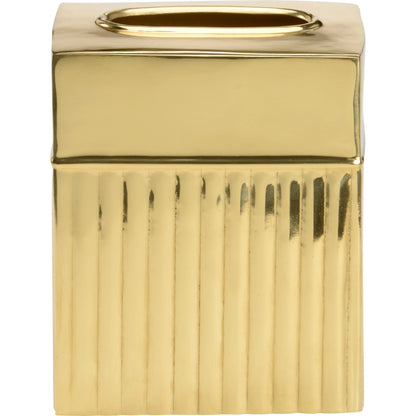 Wallace Tissue Box by Wildwood in polished nickel. Made from aluminum in a modern style.