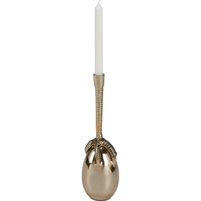 Talon Candleholders by Wildwood in polished nickel. Made from brass in a modern style.