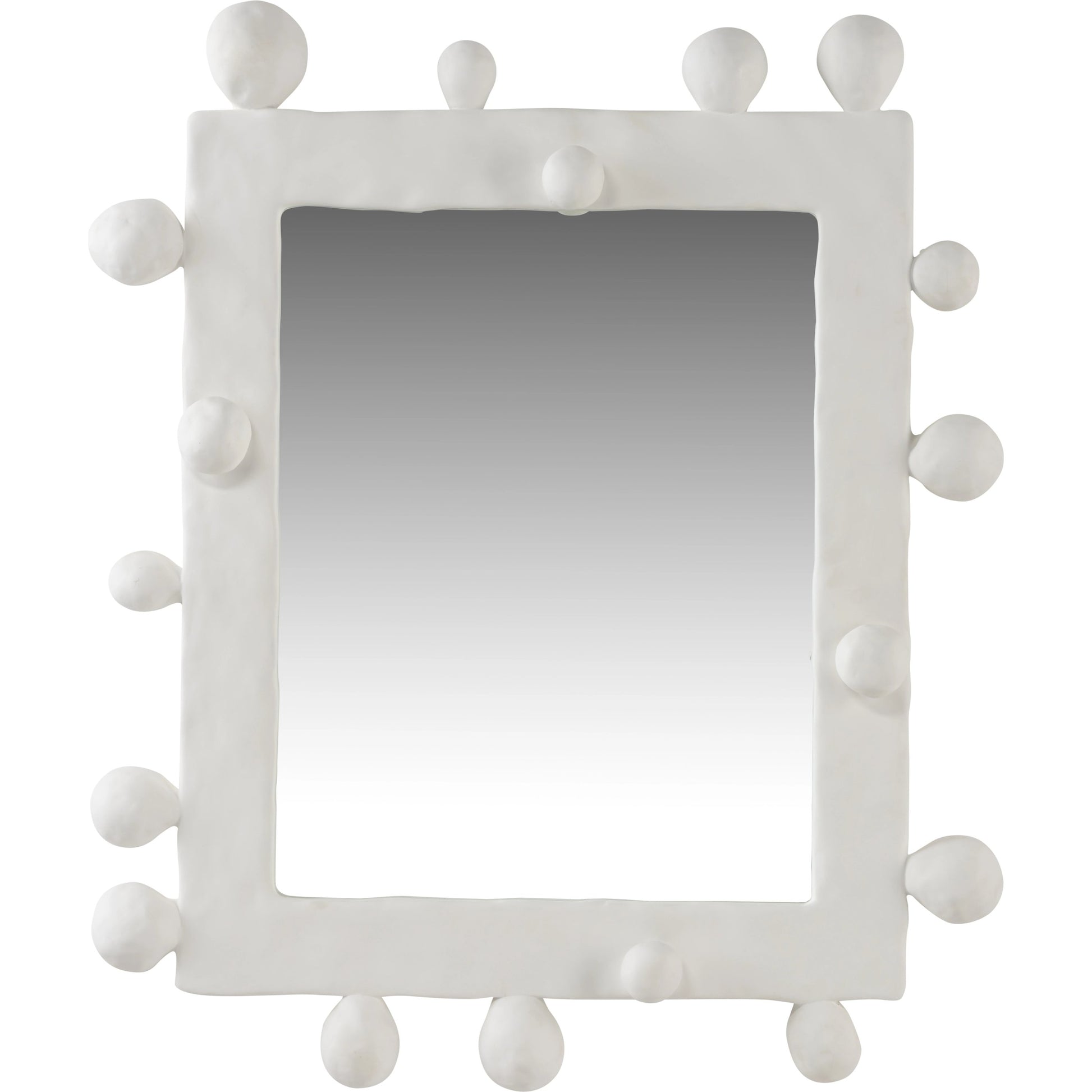 Shape Shifting Mirror by Wildwood in white, plain, clear. Made from composite/mirror in a modern style.