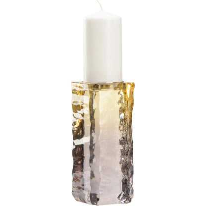 Kori Candleholder by Wildwood in smokey gold ombre, nickel. Made from acrylic/steel in a modern style.