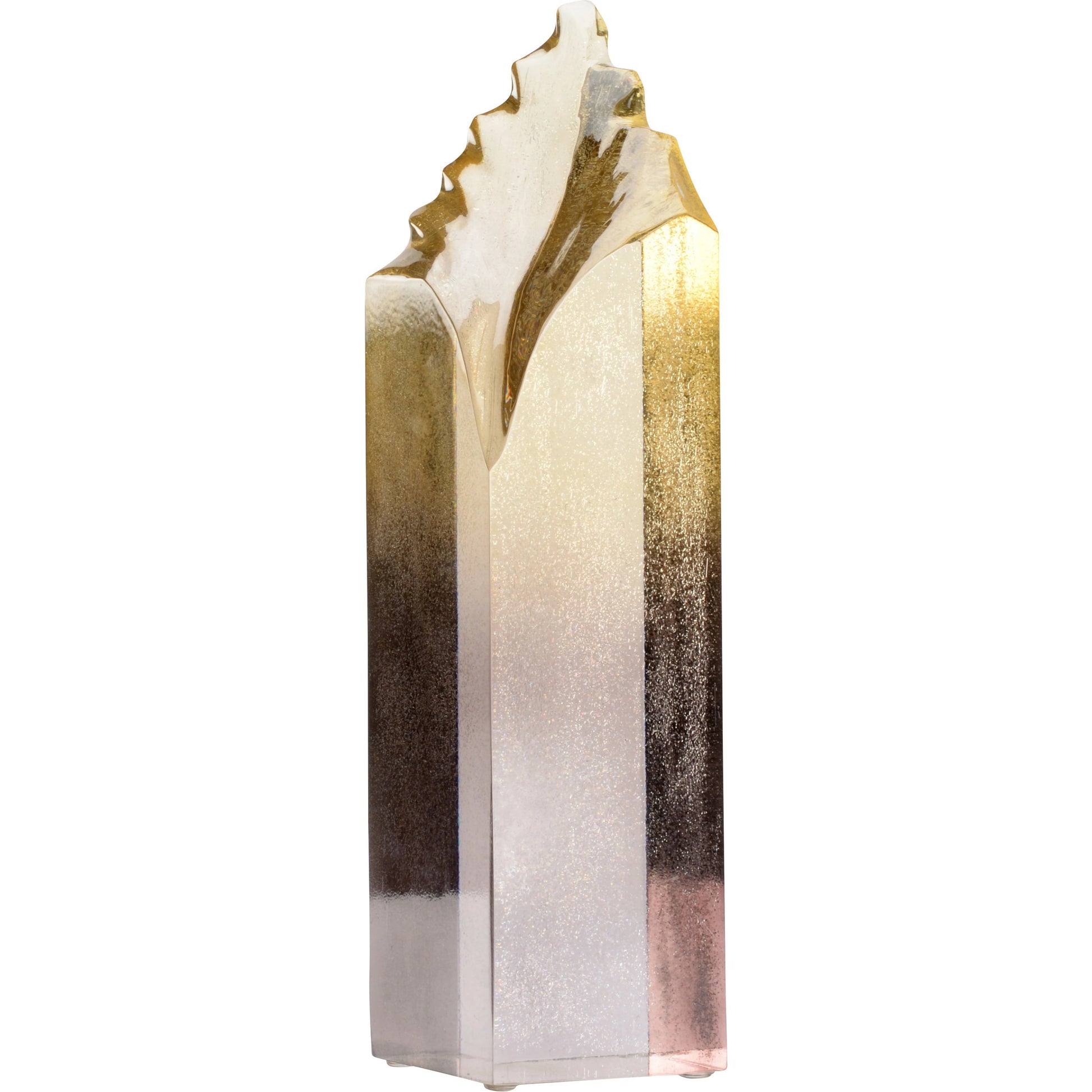 Sybil Sculpture by Wildwood in smokey gold ombre. Made from acrylic in a modern style.