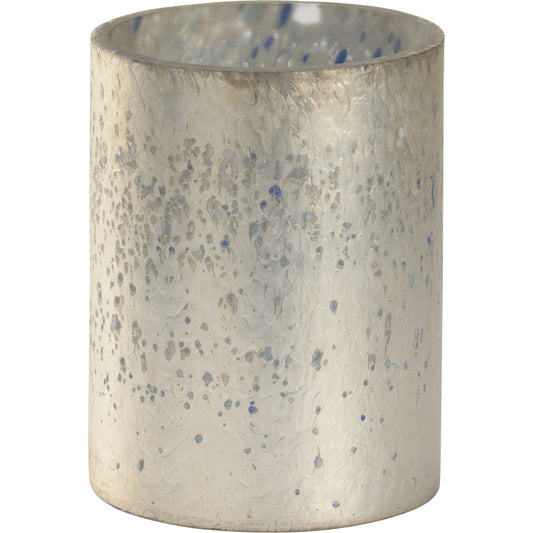 Sic Silver Vase by Wildwood in silver, blue. Made from glass in a modern style.