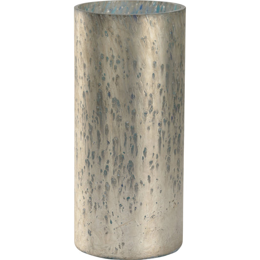 Sic Silver Vase by Wildwood in silver, blue. Made from glass in a modern style.