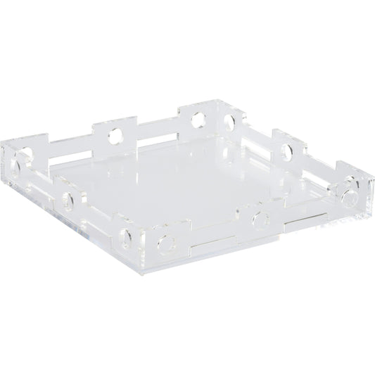Jacquay Tray by Wildwood in clear. Made from acrylic in a modern style.