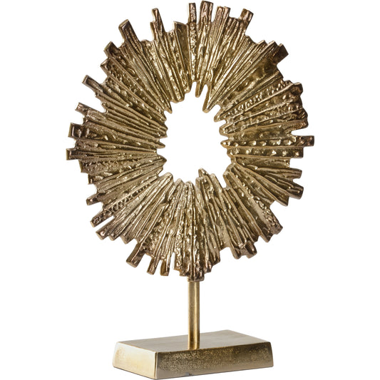 Gold/Brown Ombre Sculpture by Wildwood in gold. Made from aluminum in a modern style.