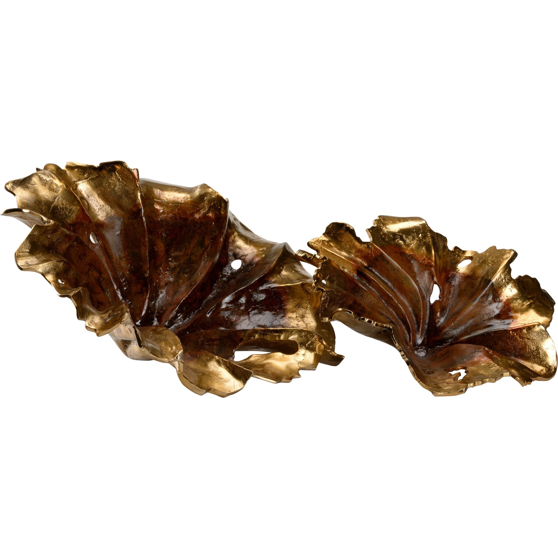 Gold Aluminum Leaf by Wildwood in rustic gold. Made from aluminum in a modern style.