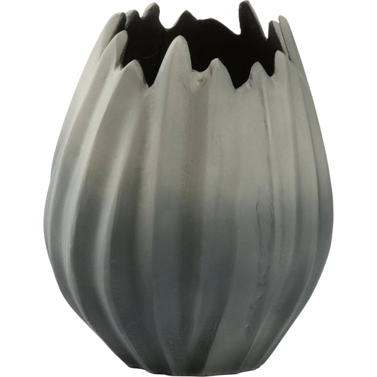 Guave Vase by Wildwood in gray, black. Made from aluminum in a modern style.