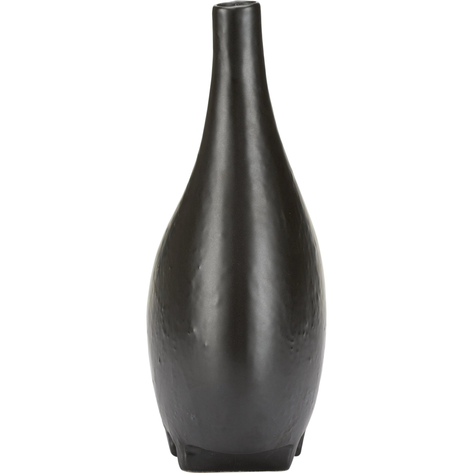Punalu'u Vase I by Wildwood in sandy black. Made from ceramic in a modern style.