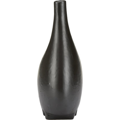 Punalu'u Vase I by Wildwood in sandy black. Made from ceramic in a modern style.