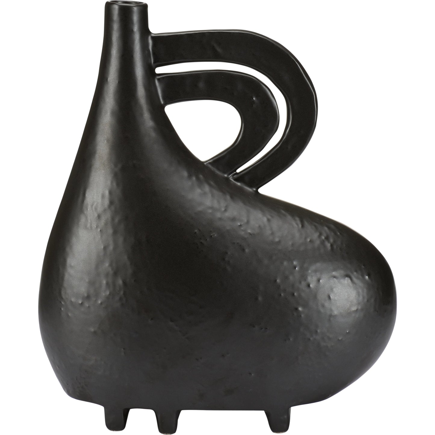 004 SI-2105066 | Additional Silo | Punalu'u Vase I by Wildwood in sandy black. Made from ceramic in a modern style.