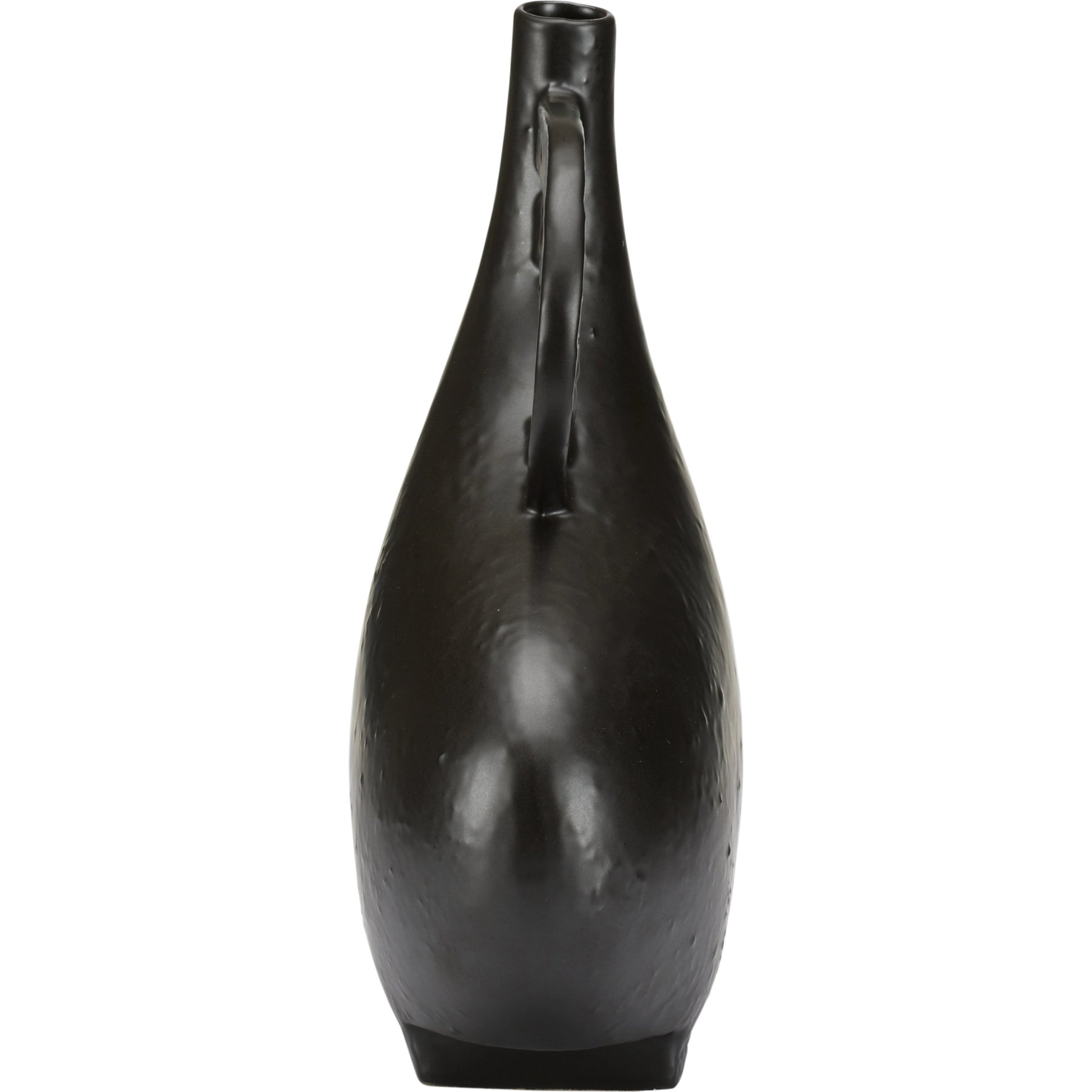Punalu'u Vase I by Wildwood in sandy black. Made from ceramic in a modern style.