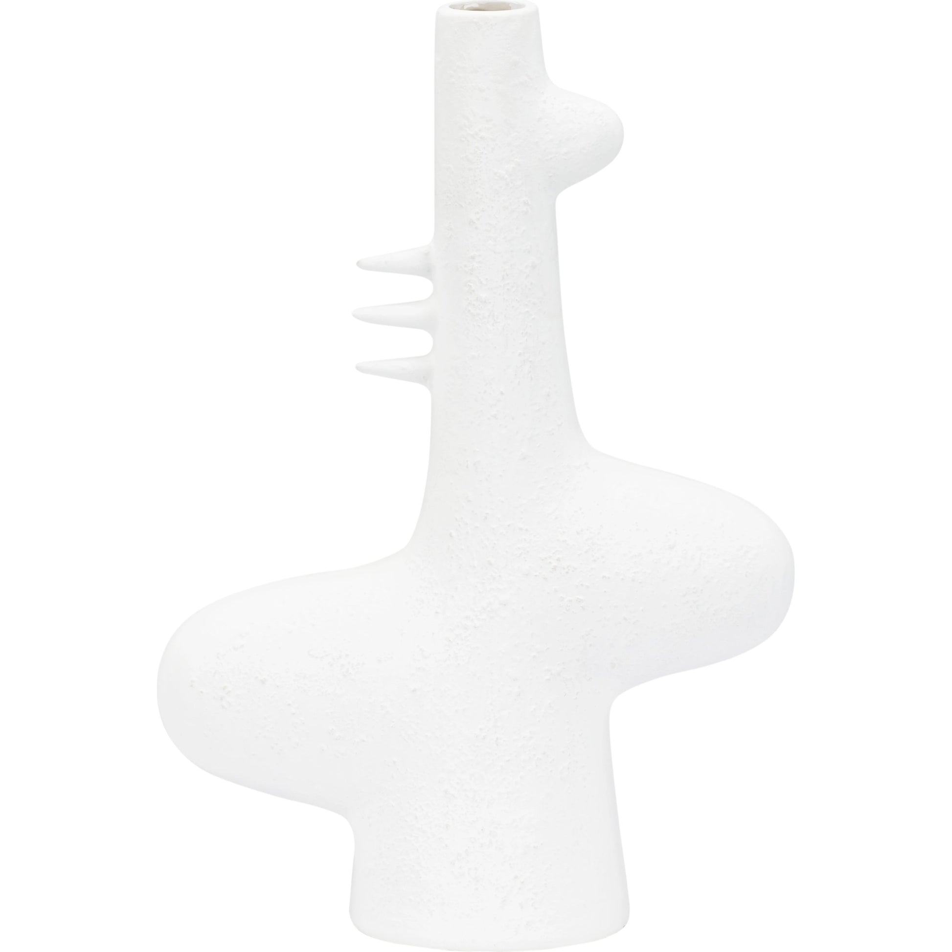 Kona Vase II by Wildwood in sandy white. Made from ceramic in a modern style.