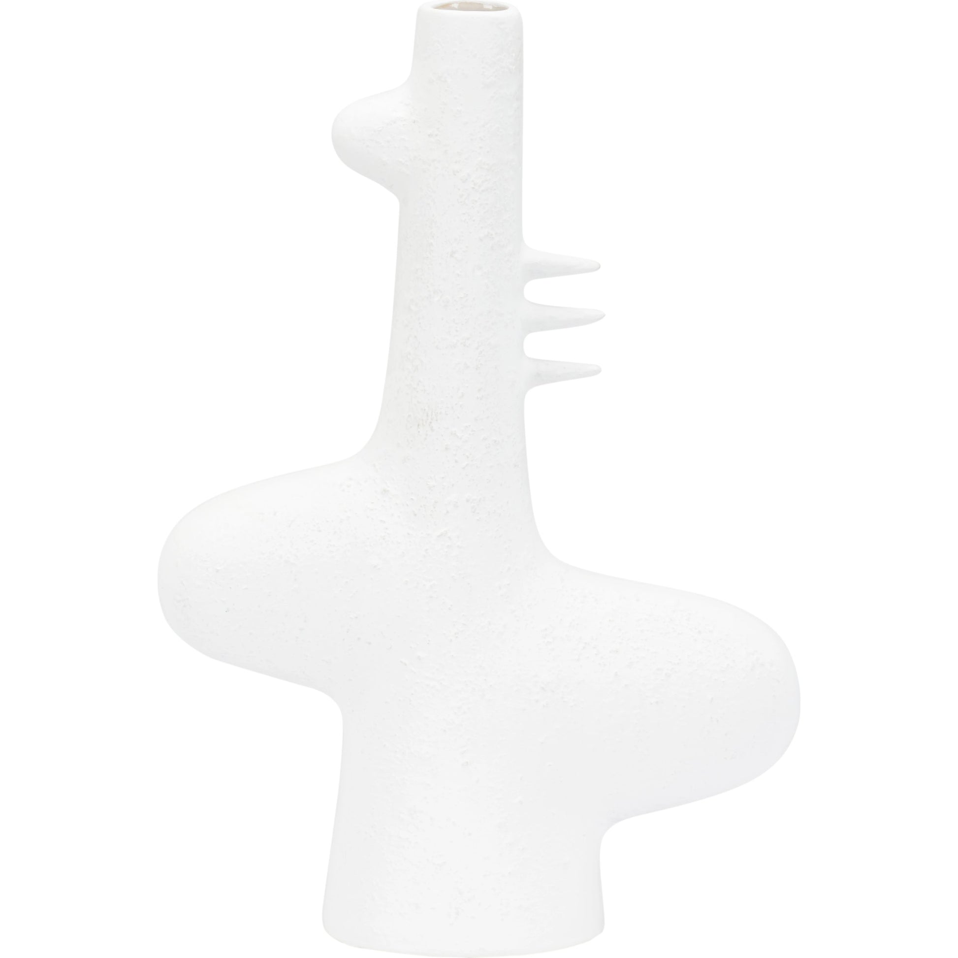 Kona Vase II by Wildwood in sandy white. Made from ceramic in a modern style.