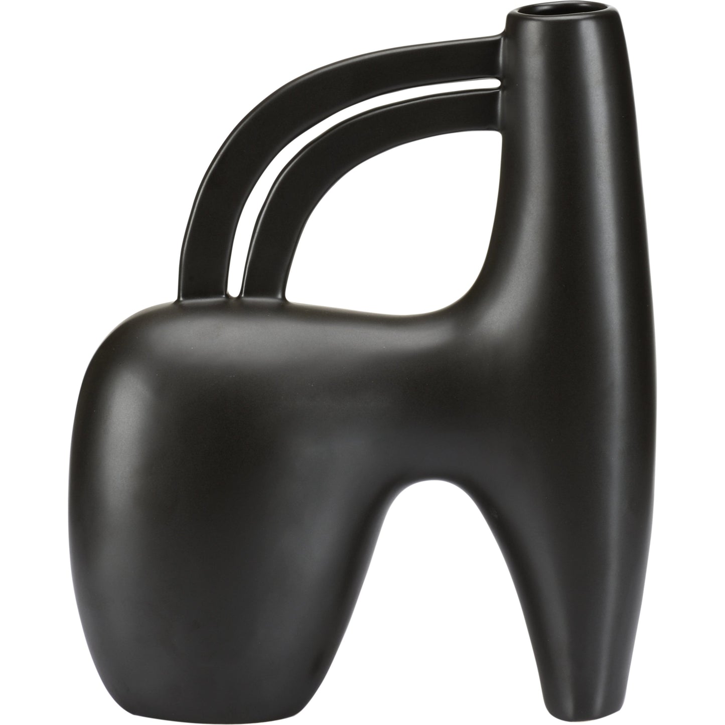 002 SI-2105071 | Additional Silo | Punalu'u Vase III by Wildwood in sandy black. Made from ceramic in a modern style.