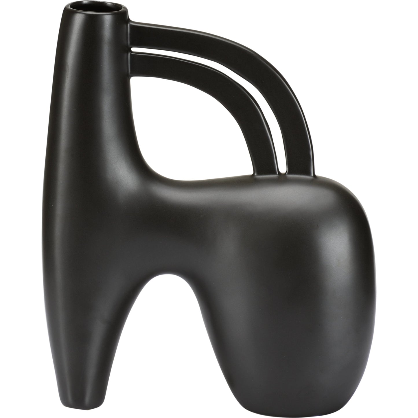 004 SI-2105071 | Additional Silo | Punalu'u Vase III by Wildwood in sandy black. Made from ceramic in a modern style.