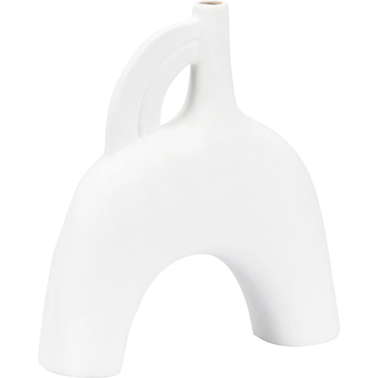 Kona Vase V by Wildwood in white. Made from ceramic in a modern style.