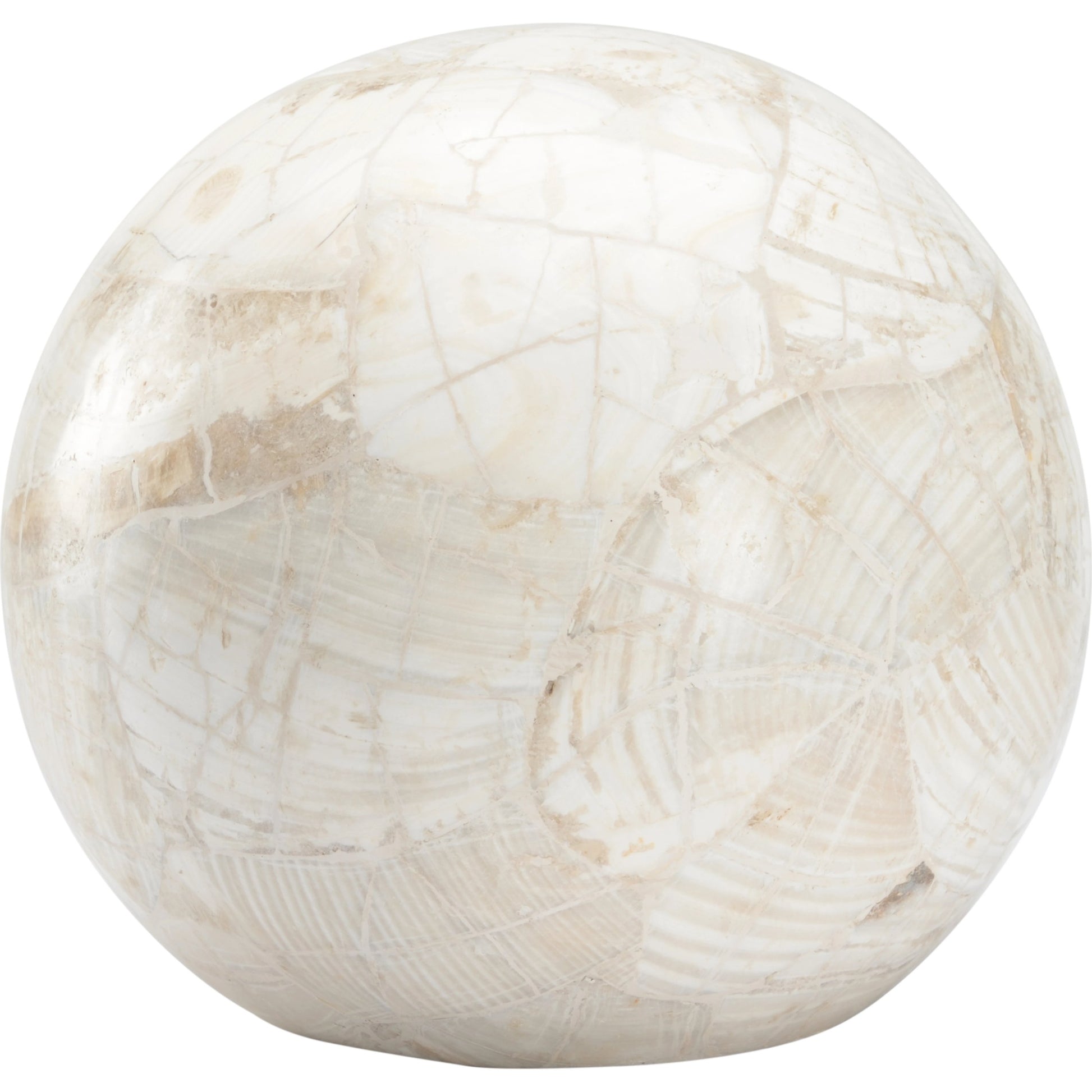Neva Ball by Wildwood in white stone. Made from composite in a modern style.