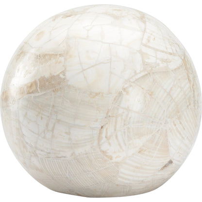 Neva Ball by Wildwood in white stone. Made from composite in a modern style.